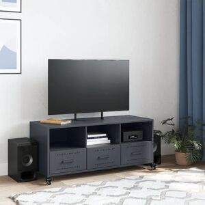 vidaXL 846694 TV Cabinet - Durable Steel, Anthracite - TV Cabinet vidaXL 846694 TV Cabinet - Durable Steel, Anthracite - TV Cabinet