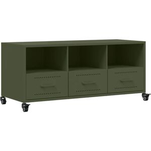 vidaXL 846696 Olive Green TV Cabinet - TV Stand & Media Unit vidaXL 846696 Olive Green TV Cabinet - TV Stand & Media Unit