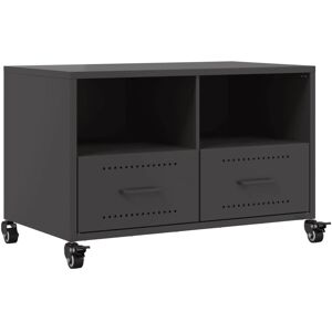 vidaXL 846698 Zwart Stalen TV-Kast - TV Standaard & Media Eenheid vidaXL 846698 Zwart Stalen TV-Kast - TV Standaard & Media Eenheid
