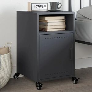 vidaXL Bedside Cabinet Steel - Nightstand Anthracite - 36x39x59 cm vidaXL Bedside Cabinet Steel - Nightstand Anthracite - 36x39x59 cm