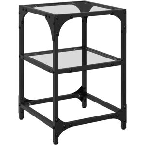 vidaXL Coffee Table - Transparent Glass Top - Coffee Table - Steel vidaXL Coffee Table - Transparent Glass Top - Coffee Table - Steel