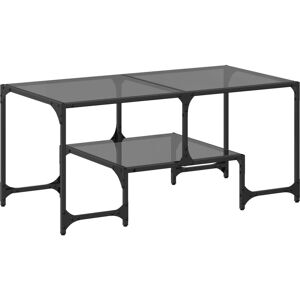 vidaXL Schwarzer Glastisch - Beistelltisch vidaXL Schwarzer Glastisch - Beistelltisch