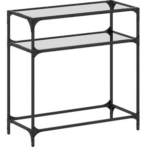 vidaXL Console Table with Transparent Glass Top - Console Table vidaXL Console Table with Transparent Glass Top - Console Table