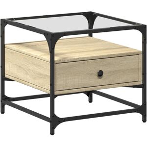 vidaXL Sonoma Eiche Glastisch - Couchtisch vidaXL Sonoma Eiche Glastisch - Couchtisch