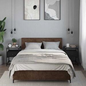 vidaXL Bedside Cabinets 2 pcs Black - Bedside Cabinets vidaXL Bedside Cabinets 2 pcs Black - Bedside Cabinets