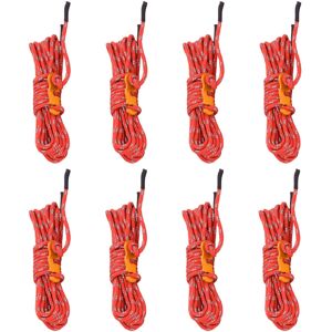 vidaXL Tent Rope with Tensioners - Reflective - 8 pcs - 4m - Red vidaXL Tent Rope with Tensioners - Reflective - 8 pcs - 4m - Red