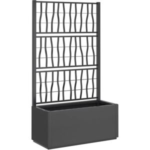 vidaXL Havekrukke med Rankgitter - Mørkegrå - 80x36x140 cm vidaXL Havekrukke med Rankgitter - Mørkegrå - 80x36x140 cm