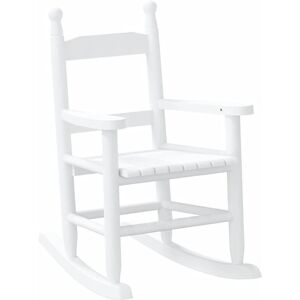 vidaXL White Solid Wood Childrens Rocking Chair - Rocking Chair vidaXL White Solid Wood Childrens Rocking Chair - Rocking Chair