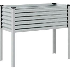 vidaXL Silver Garden Planter 100x41x90 cm - Planter vidaXL Silver Garden Planter 100x41x90 cm - Planter
