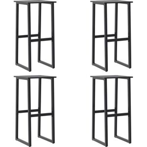 vidaXL Tabourets de bar en acier noir 4 pièces - Tabourets de bar - Publicité vidaXL Tabourets de bar en acier noir 4 pièces - Tabourets de bar - Publicité