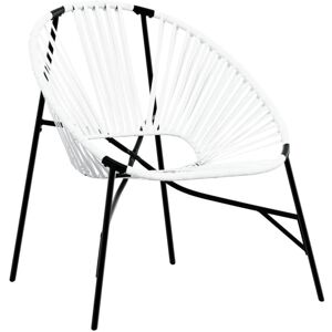vidaXL Egg Shape Garden Chair - Black and White - Garden Chair vidaXL Egg Shape Garden Chair - Black and White - Garden Chair