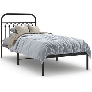 vidaXL Steel Bed Frame with Headboard - Bed Type vidaXL Steel Bed Frame with Headboard - Bed Type
