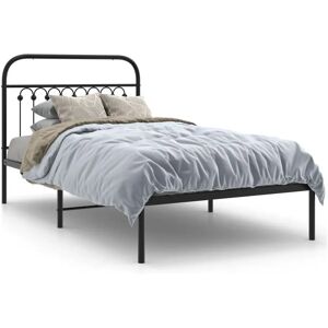 vidaXL Metal Bed Frame with Headboard - Bed Type vidaXL Metal Bed Frame with Headboard - Bed Type