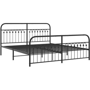 vidaXL Metal Bed Frame with Headboard & Footboard - Bed Type vidaXL Metal Bed Frame with Headboard & Footboard - Bed Type