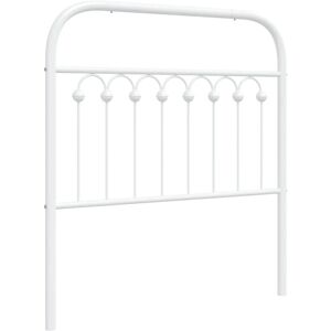 vidaXL White Metal Headboard 90 cm - Headboard vidaXL White Metal Headboard 90 cm - Headboard