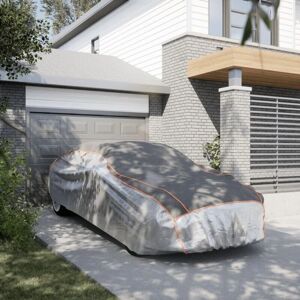 vidaXL Full L Grey Silver Car Cover - Sedan Limousine Hail Protection vidaXL Full L Grey Silver Car Cover - Sedan Limousine Hail Protection