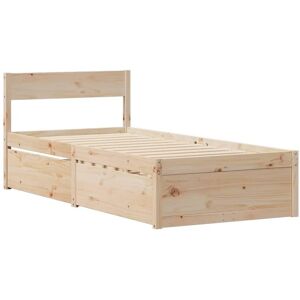 vidaXL Bed Frame with Drawers - 75x190 cm - Bed Frame vidaXL Bed Frame with Drawers - 75x190 cm - Bed Frame