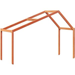 vidaXL Kids' Bed Roof Bed Canopy Wax Brown 203x80.5x142 cm Solid Wood Pine - Kids Bed Canopy vidaXL Kids' Bed Roof Bed Canopy Wax Brown 203x80.5x142 cm Solid Wood Pine - Kids Bed Canopy