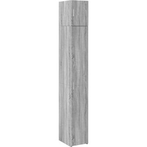vidaXL Model Slim Storage Cabinet - Grey Sonoma - Storage Cabinet vidaXL Model Slim Storage Cabinet - Grey Sonoma - Storage Cabinet