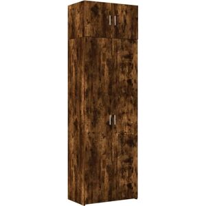 vidaXL Storage Cabinet Smoked Oak 70x42.5x225 cm Engineered Wood - Storage Cabinet vidaXL Storage Cabinet Smoked Oak 70x42.5x225 cm Engineered Wood - Storage Cabinet