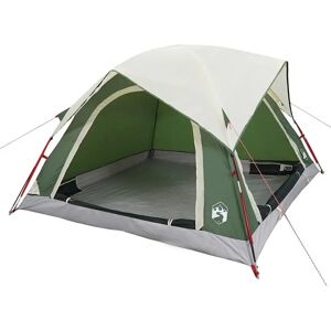vidaXL Camping Tent Cabin 4-Person Waterproof Green - Camping Tent vidaXL Camping Tent Cabin 4-Person Waterproof Green - Camping Tent