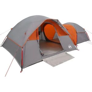 vidaXL Tenda de Camping 5 Pessoas Impermeável Cinza Laranja - Tenda de Camping vidaXL Tenda de Camping 5 Pessoas Impermeável Cinza Laranja - Tenda de Camping