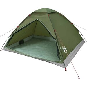 vidaXL Camping Tent Dome 4-Person Olive Green Waterproof - Camping Tent vidaXL Camping Tent Dome 4-Person Olive Green Waterproof - Camping Tent