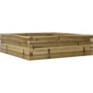 vidaXL Pine Wood Garden Planter - 80x80x23cm - Rustic Outdoor Decor vidaXL Pine Wood Garden Planter - 80x80x23cm - Rustic Outdoor Decor