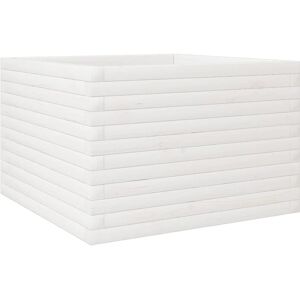 vidaXL Garden Planter White 70x70x45.5 cm Solid Wood Pine - Garden Planter vidaXL Garden Planter White 70x70x45.5 cm Solid Wood Pine - Garden Planter