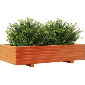vidaXL Garden Planter Wax Brown 110x60x26.5 cm Solid Wood Pine - Garden Planter vidaXL Garden Planter Wax Brown 110x60x26.5 cm Solid Wood Pine - Garden Planter