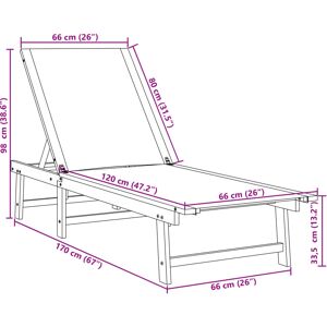 vidaXL 4008419 - Sun Lounger - Adjustable Backrest - Garden Furniture vidaXL 4008419 - Sun Lounger - Adjustable Backrest - Garden Furniture