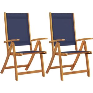 vidaXL Outdoor Chair Blue - Folding Garden Chair with Textilene vidaXL Outdoor Chair Blue - Folding Garden Chair with Textilene