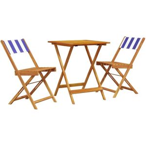 vidaXL Gartenmöbel-Set - Blau und Weiß - 3 Stück vidaXL Gartenmöbel-Set - Blau und Weiß - 3 Stück