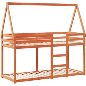 vidaXL Bunk Bed with Roof - Kids' Solid Pine Wood Frame vidaXL Bunk Bed with Roof - Kids' Solid Pine Wood Frame