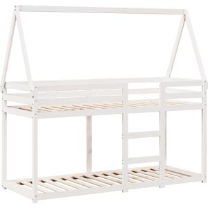 vidaXL White Pine Bunk Bed - Space-Saving Kids' Loft vidaXL White Pine Bunk Bed - Space-Saving Kids' Loft