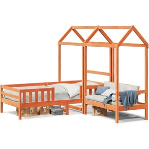 vidaXL Kids Bed Brown Wood - Kids Bed vidaXL Kids Bed Brown Wood - Kids Bed