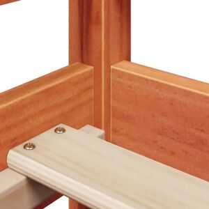 vidaXL Kids Bed Set with Roof - Wooden Brown 90x200cm vidaXL Kids Bed Set with Roof - Wooden Brown 90x200cm