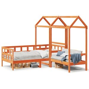 vidaXL Kids Bed Set Brown Wood - Kids bed set vidaXL Kids Bed Set Brown Wood - Kids bed set