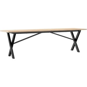 vidaXL Coffee Table X-Frame 160x40x45 cm Solid Wood Pine and Steel - Coffee Table vidaXL Coffee Table X-Frame 160x40x45 cm Solid Wood Pine and Steel - Coffee Table