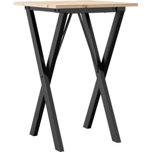 vidaXL Dining Table X-Frame Kitchen Dinner Table Solid Wood Pine and Cast Iron - Dining Table vidaXL Dining Table X-Frame Kitchen Dinner Table Solid Wood Pine and Cast Iron - Dining Table