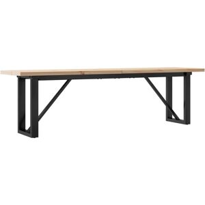 vidaXL Coffee Table O-Frame - Solid Pine & Steel - 160x40x45.5 cm vidaXL Coffee Table O-Frame - Solid Pine & Steel - 160x40x45.5 cm