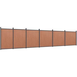 vidaXL Fence Panel Brown 1045x186 cm WPC - Fence Panel vidaXL Fence Panel Brown 1045x186 cm WPC - Fence Panel