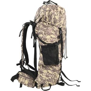 vidaXL Camel Brown Camouflage Hiking Backpack 60L Oxford Fabric vidaXL Camel Brown Camouflage Hiking Backpack 60L Oxford Fabric