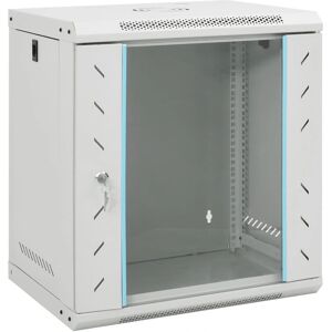 vidaXL 12U Wall Mounted Network Cabinet - 19" IP20 - Grey vidaXL 12U Wall Mounted Network Cabinet - 19" IP20 - Grey