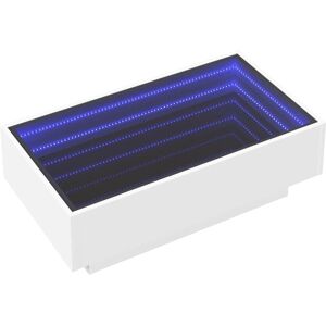 vidaXL Side Table with LED - 90x50x30 cm - White vidaXL Side Table with LED - 90x50x30 cm - White