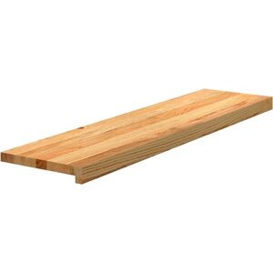 vidaXL Light Brown Oak Stair Treads 8 Pcs - Stair Treads vidaXL Light Brown Oak Stair Treads 8 Pcs - Stair Treads