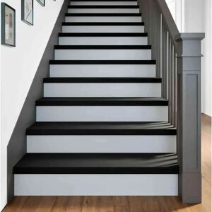 vidaXL Model Dark Brown - Stair Treads - 8 pcs - 90x30x2 cm - Solid Wood Oak vidaXL Model Dark Brown - Stair Treads - 8 pcs - 90x30x2 cm - Solid Wood Oak