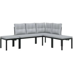 vidaXL Gartenset - Grau, Stahl, Modular - Außenmöbel vidaXL Gartenset - Grau, Stahl, Modular - Außenmöbel