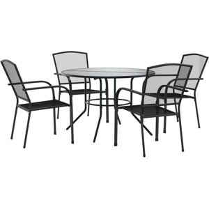 vidaXL Stackable Garden Chair Set Patio Anthracite - Garden Chair Set vidaXL Stackable Garden Chair Set Patio Anthracite - Garden Chair Set