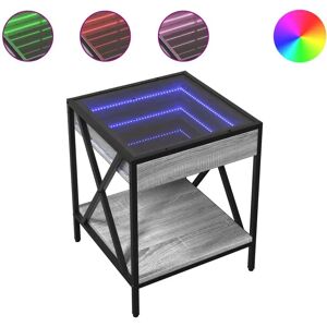 vidaXL 3284099 Nattbord - Grå Sonoma - LED - Soveromsmøbel vidaXL 3284099 Nattbord - Grå Sonoma - LED - Soveromsmøbel